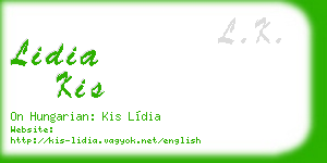 lidia kis business card